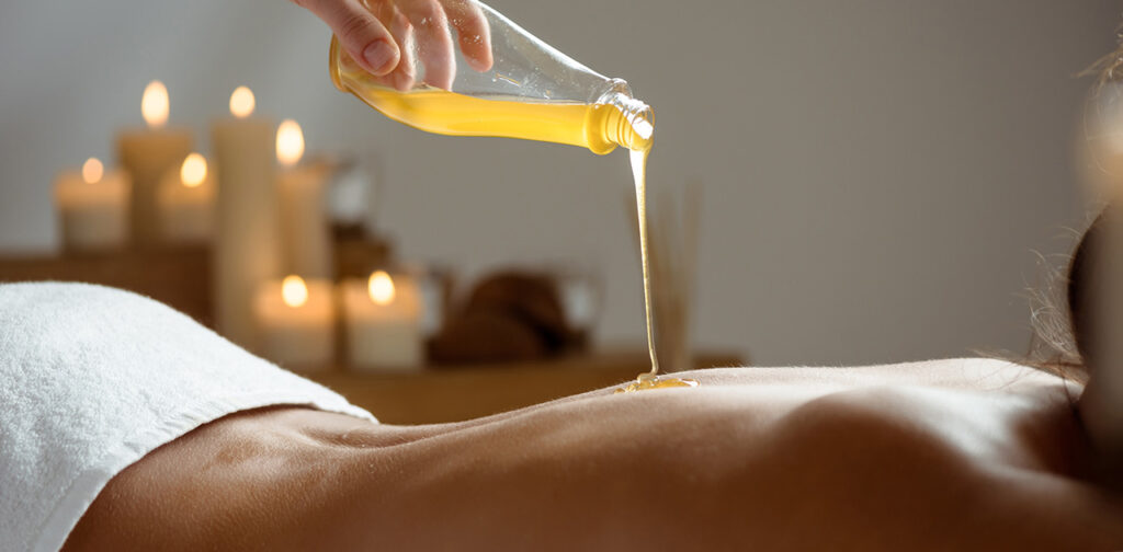 massage using essential oils